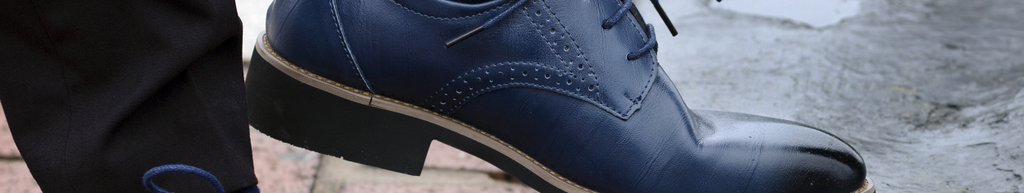 Blue leather shoes outfit online