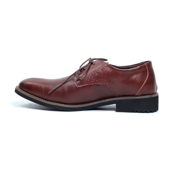 Dark Brown Tomboy Toes Dapper Woman Semi-Formal Derby Oxford Shoe in Vegan Leather - Men's Dress Shoe for Women