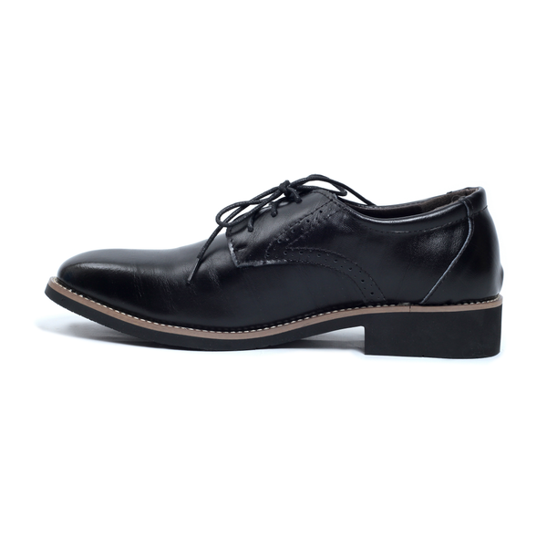 Black Tomboy Toes Downtown Dapper Semi-Formal Derby Oxford Shoe in Vegan Leather - Men's Dress Shoe for Women