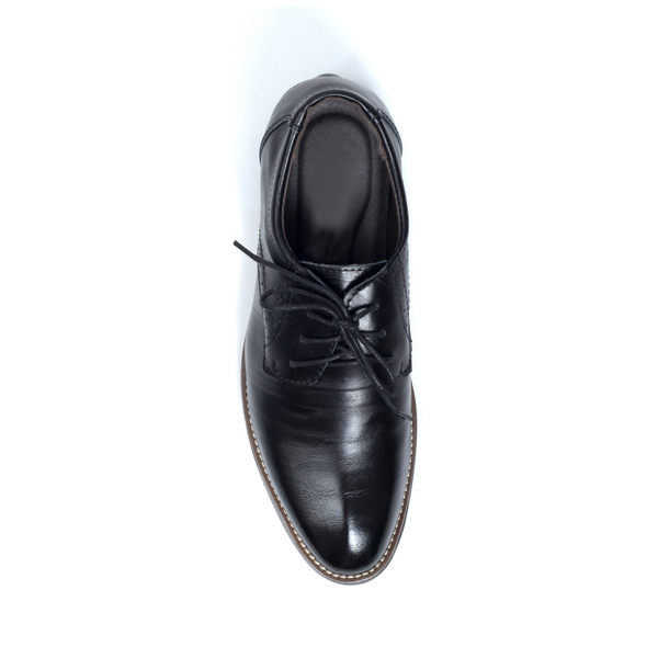 Black Tomboy Toes Downtown Dapper Semi-Formal Derby Oxford Shoe in Vegan Leather - Men's Dress Shoe for Women