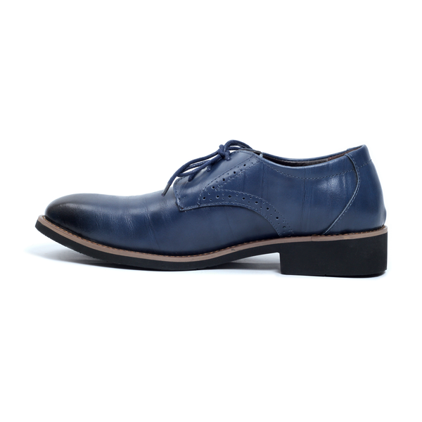 Blue Tomboy Toes Dapper Woman Semi-Formal Derby Oxford Shoe in Vegan Leather - Men's Dress Shoe for Women