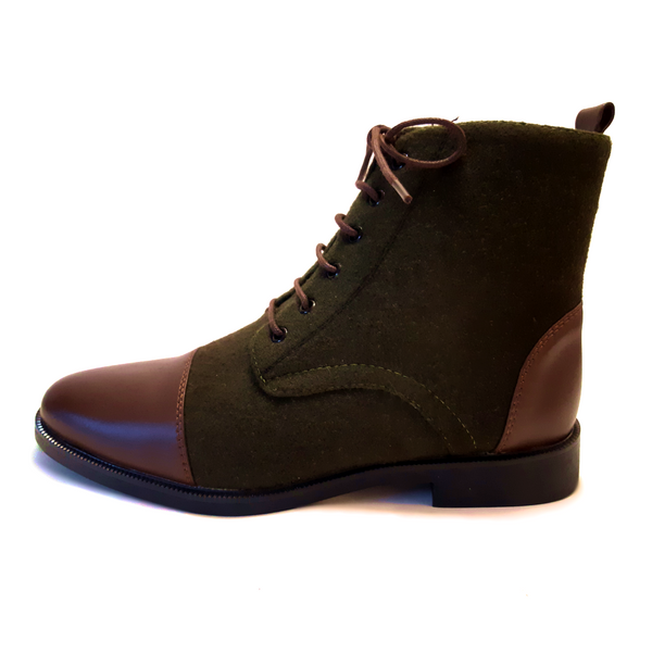 The Traveler's Toecaps in Forest Green and Dark Brown